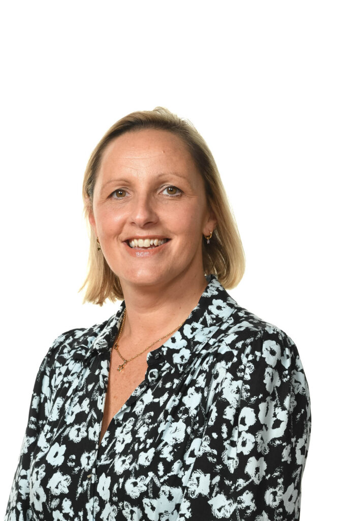 Portrait headshot photo of Louise Grant, assistant headteacher and head of sixth form. White background.